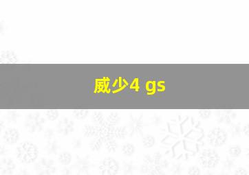 威少4 gs